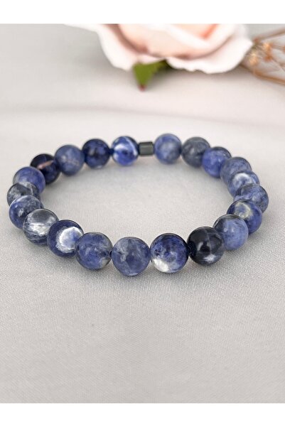 Zokak Sertifikalı Sodalit Doğal Taş Çakra Bileklik