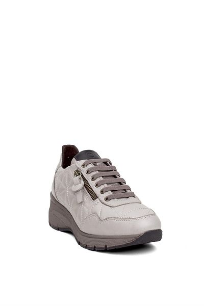 Mammamia D24ka-3460 Gray Genuine Leather Women's Casual Shoes