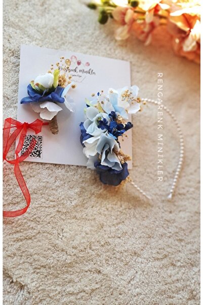 çiğdem kaya design Корона за майката след раждането Цвете за ревера на бащата