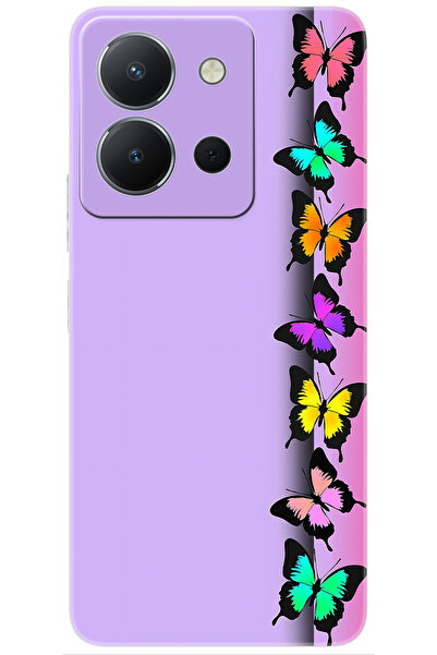 vivo Y36 (V2247) Uyumlu Kılıf Desen Baskılı Silikon Kelebek STK:671 CP-tTfzXxm