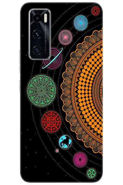 vivo Y70 (V2023) Uyumlu Kılıf Desen Baskılı Silikon Gezegenler Tasarım STK:64...