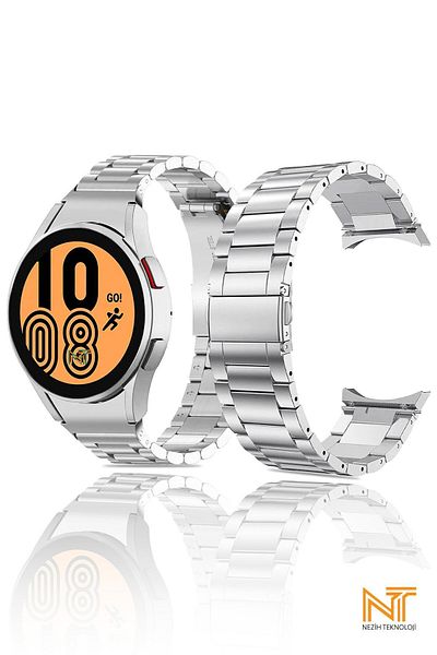 Nezih Case ساعة ذكية متوافقة مع Galaxy Watch 4 Classic 5 Pro مع حزام معدني 40 44 ملم 42 43 46 47 ملم