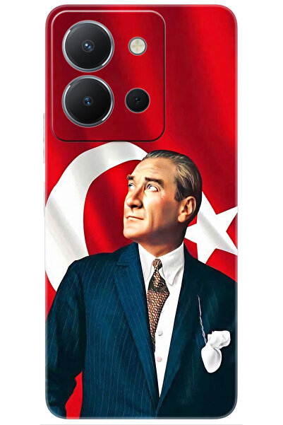 vivo Y36 (V2247) Uyumlu Kılıf Desen Baskılı Silikon Atatürk STK:105 CP-436zwKv