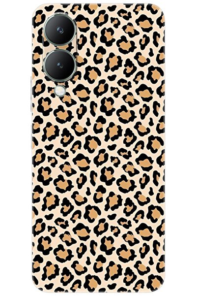 vivo Y17S (V2310) Uyumlu Kılıf Desen Baskılı Silikon Leopar Desen STK:743 CP-...
