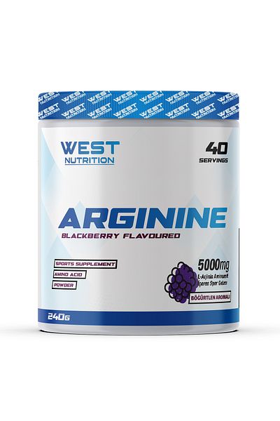 West Nutrition L-arginine (الأرجينين) 240 جرام 40 نكهة التوت الأسود