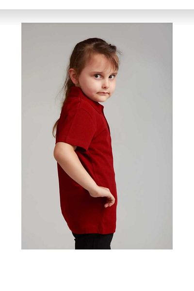 Öz klas Store TRICOU DE ȘCOALA UNISEX ROȘU CLARE BUMBAC GÂT POLO