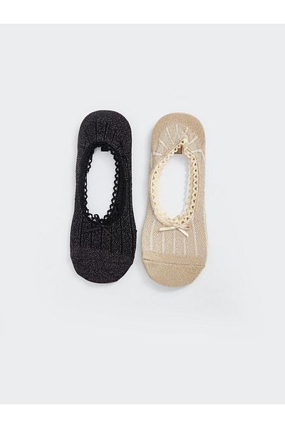 LC Waikiki Patterned Women's Ballerina Socks - Pack of 2