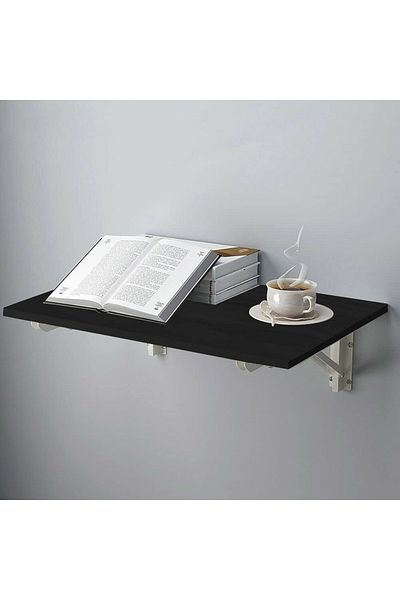 Modern home Wall-Mounted Foldable Table And Desk - Versatile & Space-Saving Design 60×40 Black