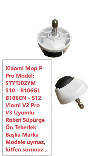 LİN GRUP Xiaomi Mop P Pro - V2 Pro V3 S10 B106GL B106CN S12 Συμβατός μπροστινός τροχός