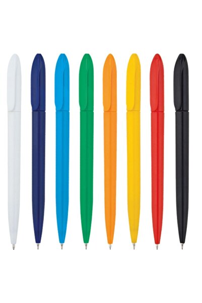 PULKO Promosyon قلم حبر جاف بلاستيكي، مجموعة مختلطة من 8 قطع، (يكتب باللون ال...
