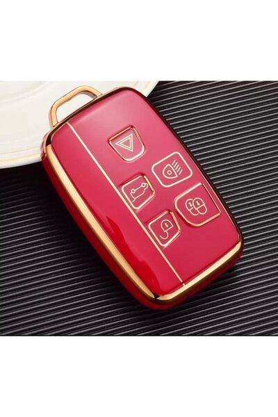 AYZ GARAGE حافظة مفاتيح باللون الأحمر من مادة رينج روفر تي بي يو