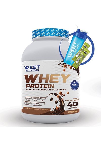 West Nutrition 1200 Gr 40 Serve Powder - Hazelnut and Chocolate Whey Protein