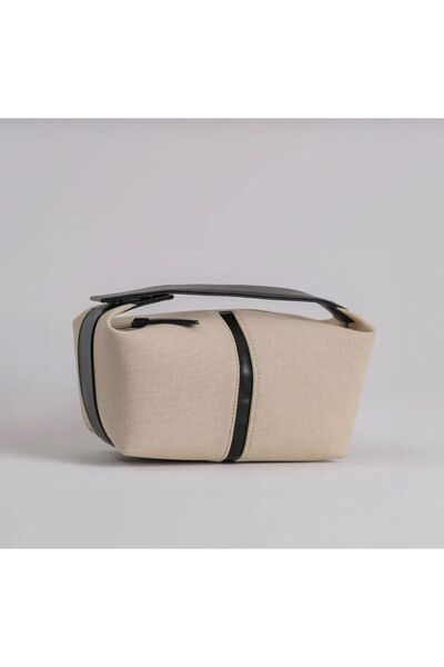 Paradise Cream-Black Mini Arch Women's Bag - Canvas