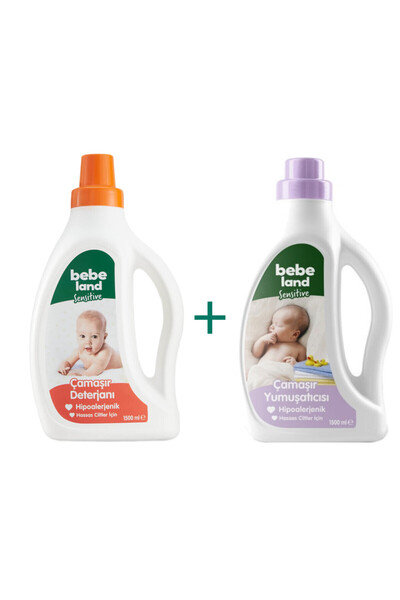 Bebeland Bebekland Çamaşır Deterjanı 1500 ml Çamaşır Yumuşatıcı 1500 ml 2'li ...