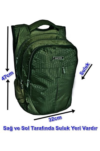 OWYON Backpack Gym Bag School Bag Military Green Bag with Back Support