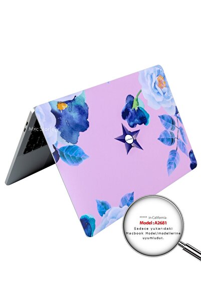 Mcstorey Macbook Air M2-m3-m4 Kılıf 13.6inç Flower03 Yapıştırma Sticker Kaplama A2681 A3113 A3240 Ile Uyumlu