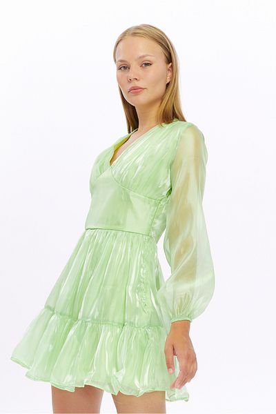 Gizacape outdoors Tulle Dress with Drawstring Sleeves