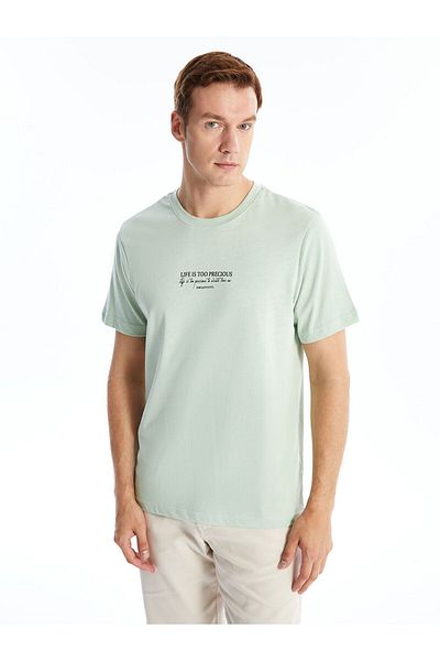 LC Waikiki LCW Crew Neck Short Sleeve Printed Combed Cotton Men's T-Shirt