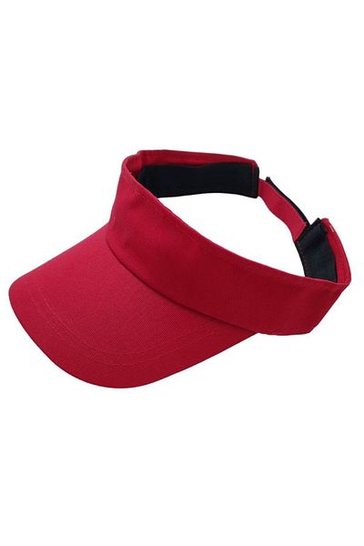 AXE SPORTSWEAR Vizor cu arc reglabil roșu - Vizor cu velcro pentru protecție solară pentru plajă și șapcă de tenis
