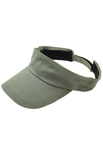 AXE SPORTSWEAR Green Sage - Adjustable Back Velcro Visor Sunscreen Hat for Beach and Tennis