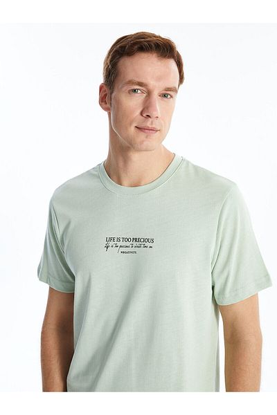 LC Waikiki LCW Crew Neck Short Sleeve Printed Combed Cotton Men's T-Shirt