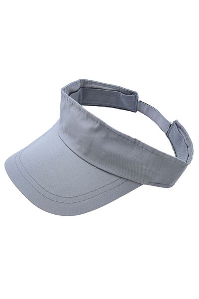 AXE SPORTSWEAR Silver Gray Velcro Visor - Adjustable Arc, Uv Sunscreen, Casual Beach and Tennis Hat
