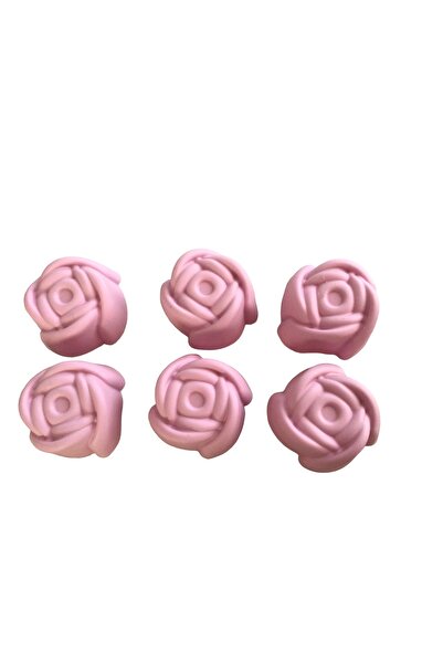 PİNK ROSE Bybirgül  Pembe 12 Li Silikon Mini Gül Kek Kalıbı,muffin Kalıbı, Ai...