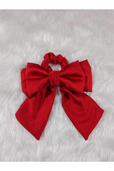 elvin aksesuar 23 Nisan Çocuk Tarafından Kasi Kırmızı Renk Saten Fiyonk Simit Toka