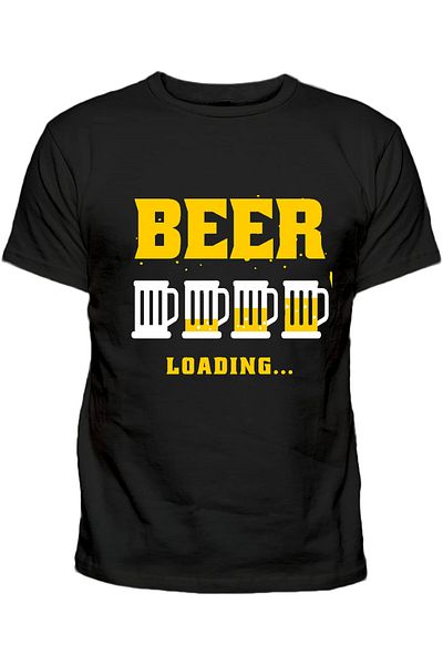 Efendioğlu Design Tricou din bumbac cu imprimeu Beer Loading