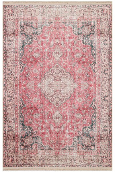kilim home Mars 2130 Kırmızı Gri Pastel Klasik Vintage Dokuma Taban Halı