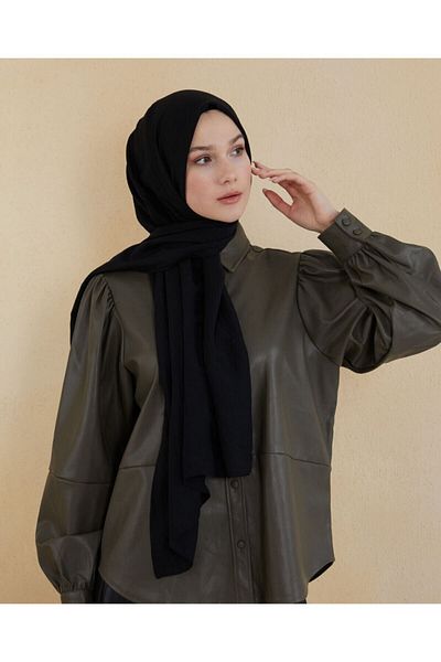 BURDEN IPEK Cotton Scarf Shawl Black