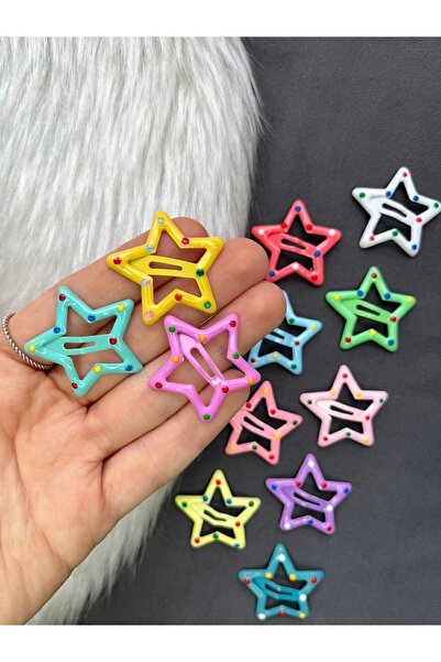 Nisankids 6 τεμάχια πολύχρωμες αστεροειδείς αγκράφες