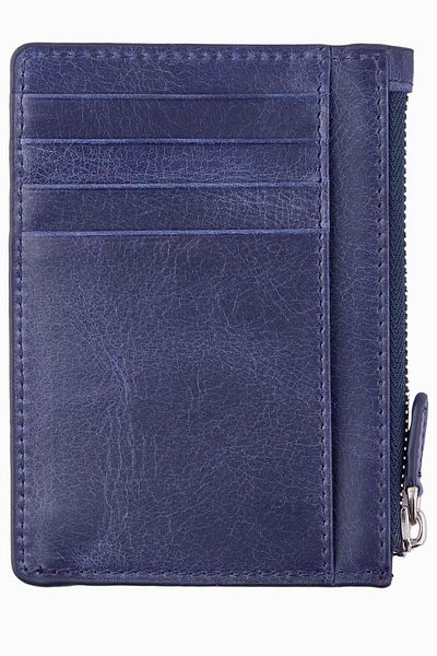 Fenerbahçe Navy Blue Leather Card Holder - Zippered (HA059TDS19-589)