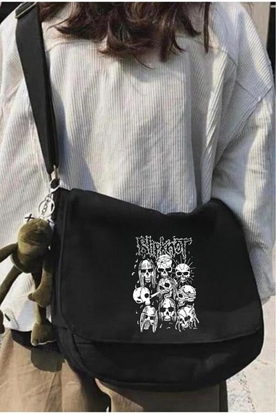 Touz Moda Slipknot Unisex Μαύρη τσάντα Messenger
