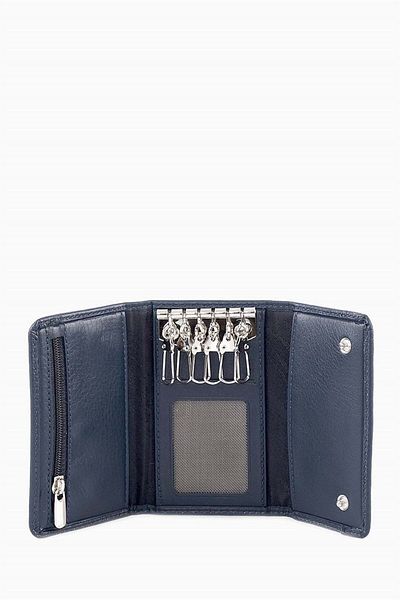 DAMY Navy Blue Genuine Leather Keychain - Leather and Car Keychain 703