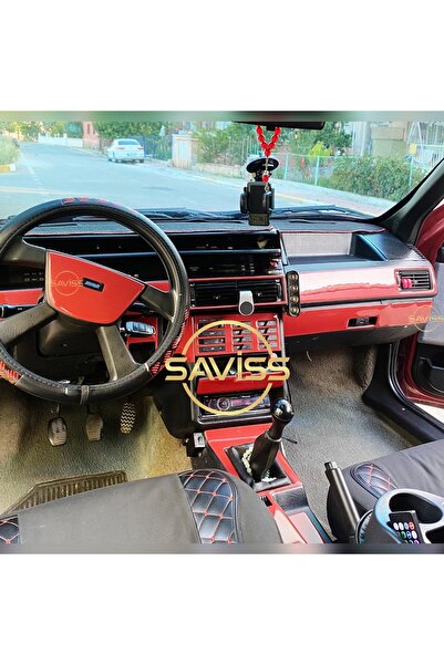 Saviss Fiat Tempra Tipo 54 Parça Kırmızı Full Set Torpido Maun Kaplama (DİJİT...