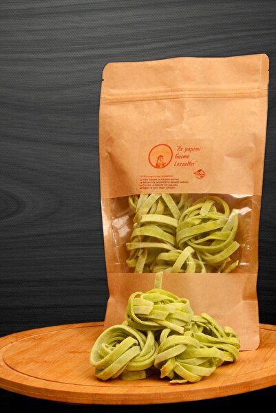 Lezzetli Renkler Ev Yapımı Ispanaklı Fettucini Erişte Yeni Mahsül 250 gr