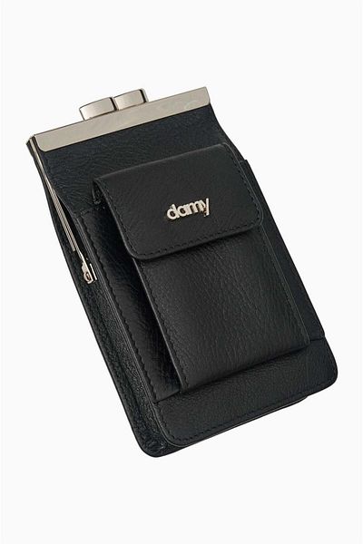 DAMY Genuine Leather Cigarette Holder, Cigarette, Cigarette Box Mother's Day 702 – Black