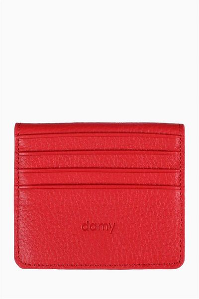 DAMY Red Genuine Leather Women's Wallet - 512mg Women's Wallet and Card Holder Set
