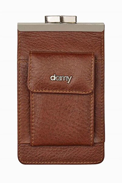 DAMY Γνήσιο δέρμα Μακρύ Κοντό Λεπτό Τσάντα Τσιγάρας - Θήκη και Θήκη Τσιγάρας Καφέ K702