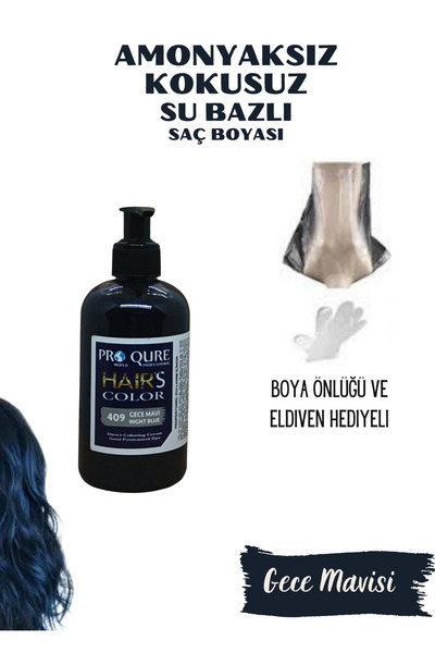 PROQURE Gece Mavisi Renkli Saç Boyası 250 ml