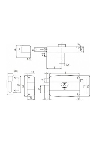 Kale Kilit Kale Demir Kapı Kilidi 157 A Karşılıksız 3 Anahtarlı