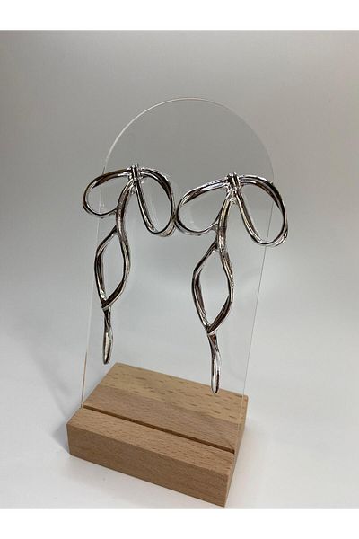 Aura Navis Bow Model Earrings Silver (8,5 cm)