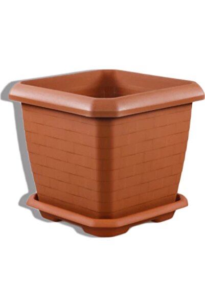 SERİNOVA Hisar Kare Saksı 44 Lt Gri