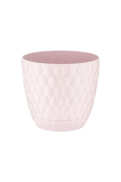 ToXA 3 Litre Pembe Kozalak Desenli Geçme Tabaklı Dekoratif Plastik Saksı No1 ...