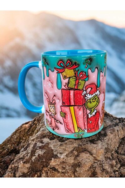 mug shop Grinch Kupa Bardak, Hediyelik Çay Kahve Kupası, Grinch Yılbaşı Tasar...