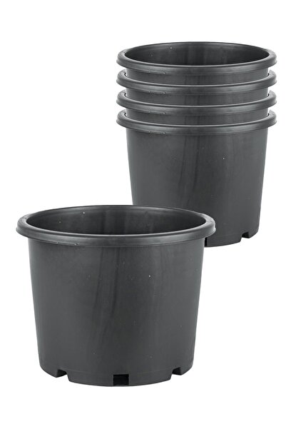 ToXA 5 Adet Üretim Saksısı 2 Litre Drenajlı Plastik Saksı Fide Ağaç Yetiştirm...
