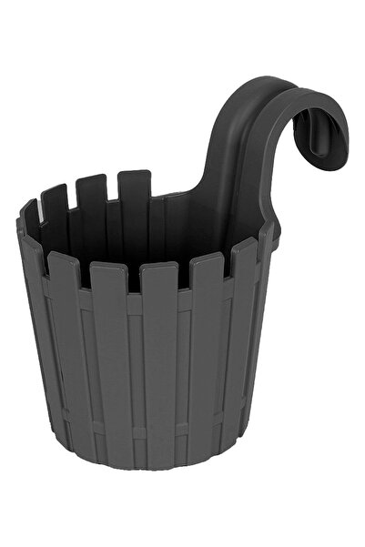 ToXA Akasya Tekli Kolay Askı 1,5 Litre Antrasit Gri Askılı Balkon Küpeşte Sak...