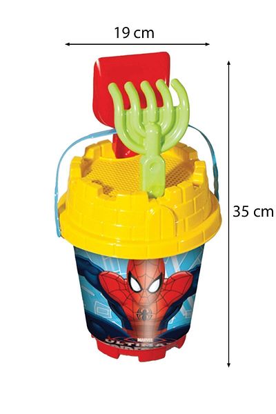 ToXA 6 Pieces Medium Size Spiderman Beach Sea Sand Bucket Luxury Bucket Set Spider-Man