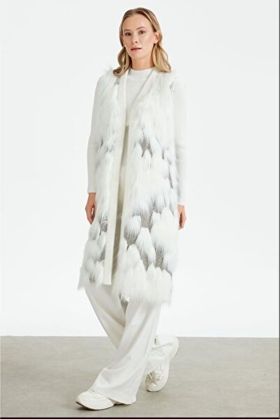 tığstore 7815 Kürklü Yelek Qks Yelek 7815 #23-123